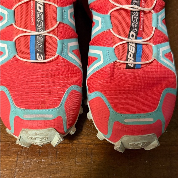 SALOMON Women's Athletic Shoes - Coral and Aqua speed cross 3 size 8 euro 40 - Picture 6 of 8